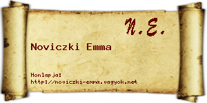 Noviczki Emma névjegykártya